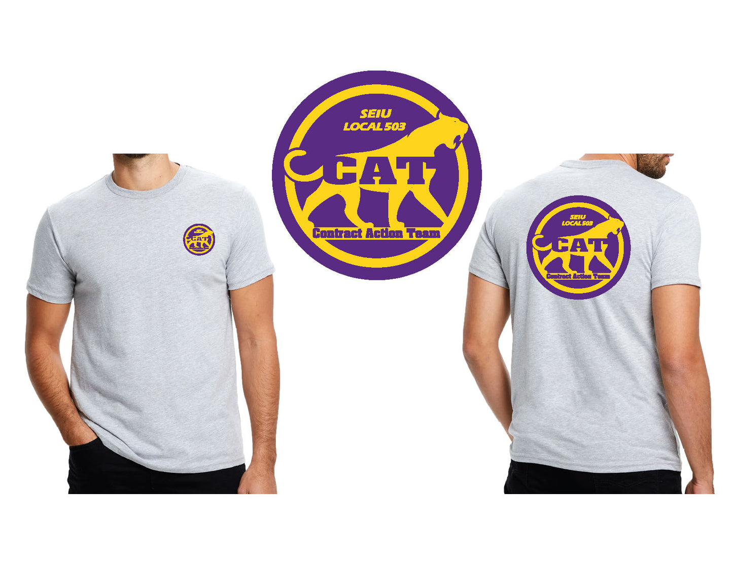 SEIU Local 503 Áo thun tay ngắn có chữ CAT