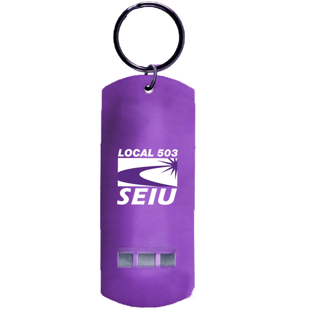 SEIU Local 503 Beaded Necklace and Whistle