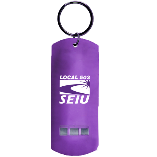 SEIU Local 503 Beaded Necklace and Whistle