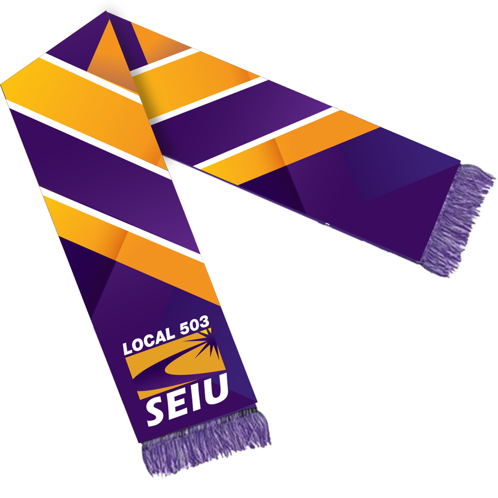 SEIU Local 503 Scarf with Fringe