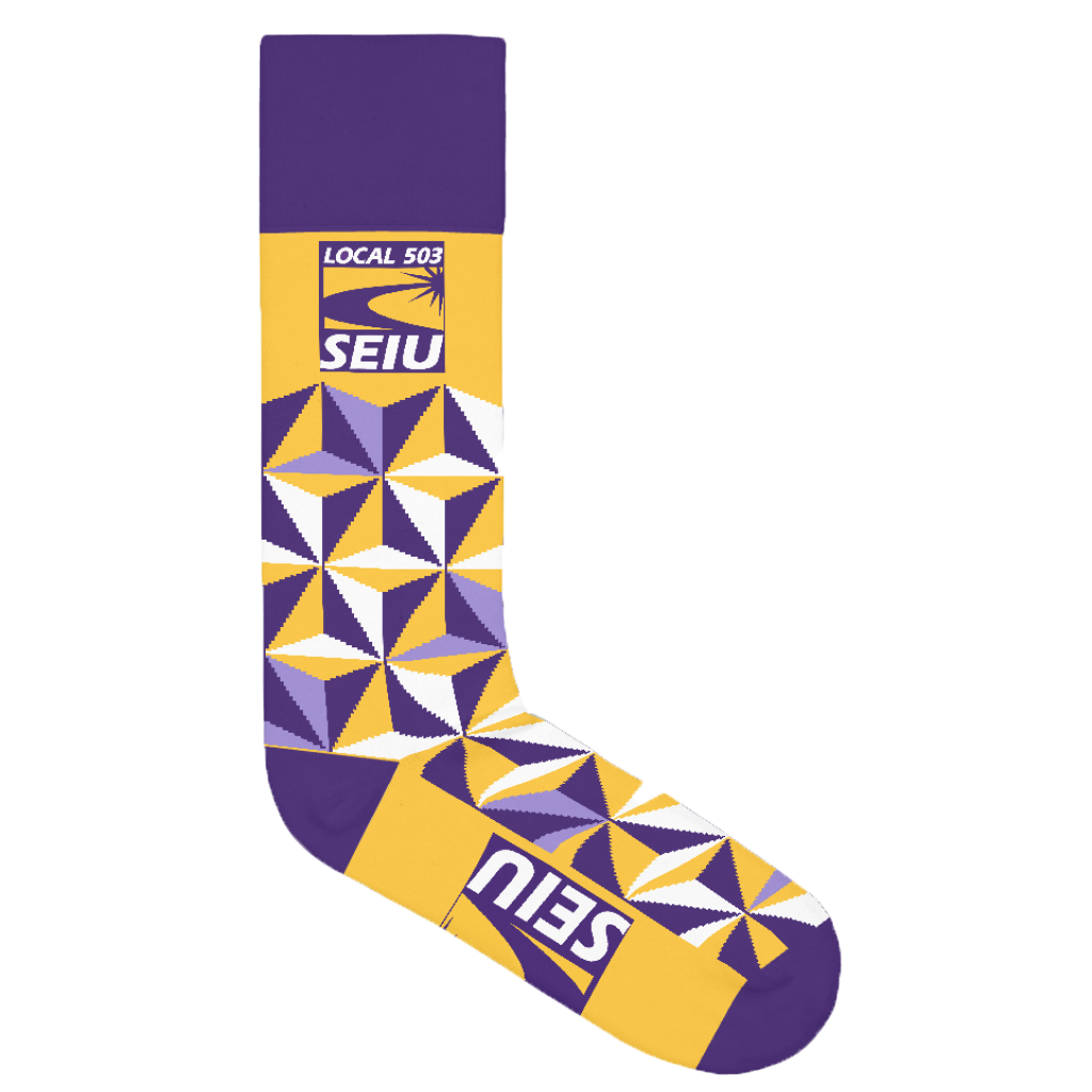 SEIU Local 503 Socks - Geometric