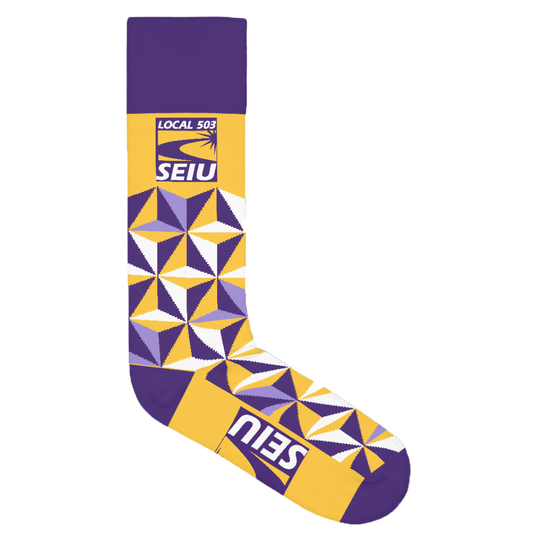 SEIU Local 503 Socks - Geometric